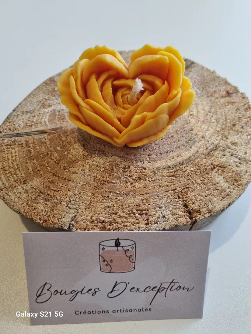 Bougie Fleur en Cœur
