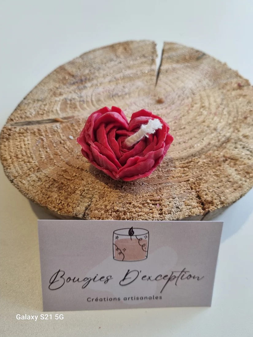 Bougie Fleur en Cœur