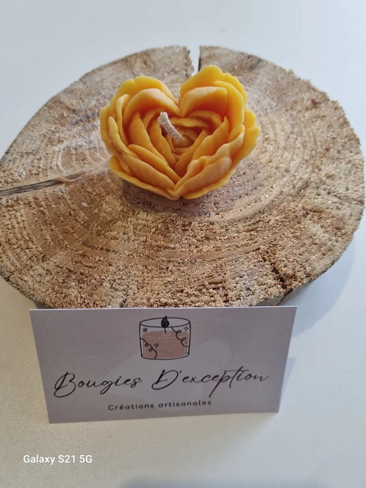 Bougie Fleur en Cœur